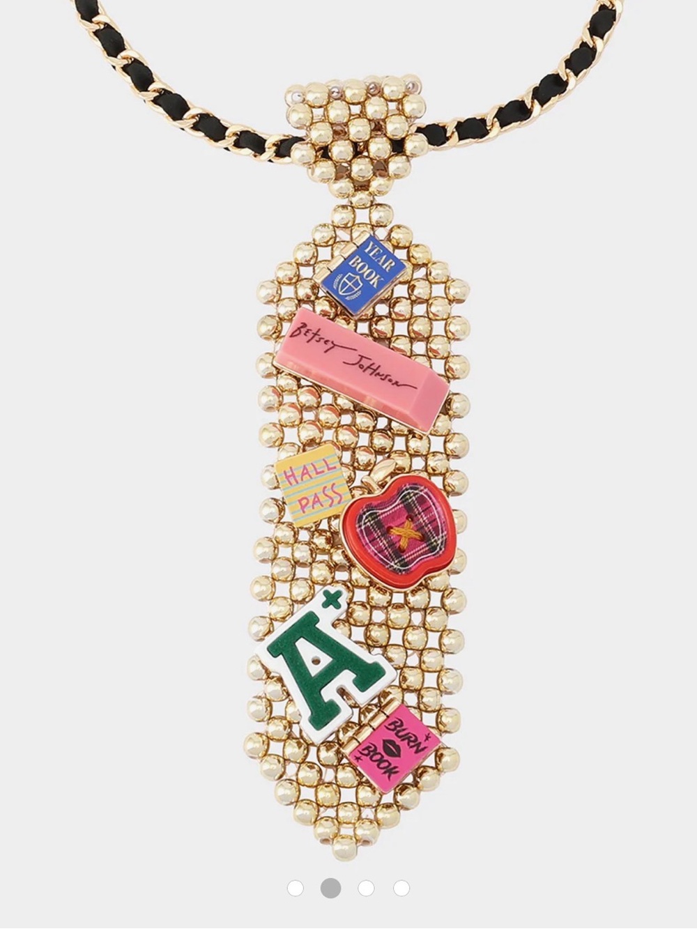 Betsey Johnson School Tie necklace - Picture 2 of 3